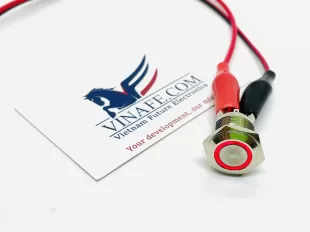 Nút Nhấn Nhả Inox 16mm 4 Chân Màu Đỏ